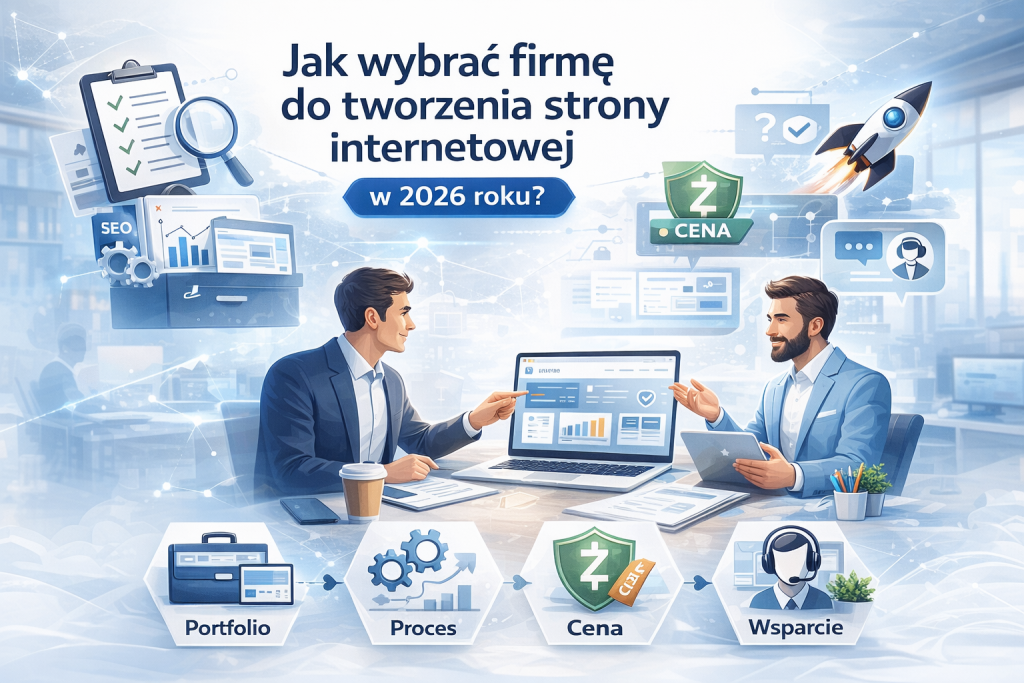 Jak wybrać firmę do tworzenia strony internetowej w 2026 roku – analiza portfolio, procesu, ceny i wsparcia