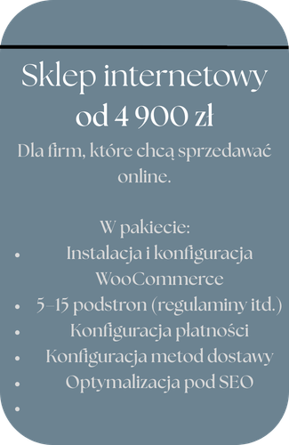 Sklep internetowy WooCommerce – tworzenie sklepów online beztejsciemy.pl