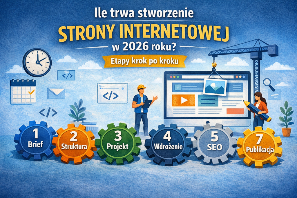 ile trwa stworzenie strony internetowej – etapy tworzenia strony krok po kroku w 2026 roku