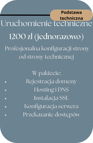 Konfiguracja domeny, hostingu i SSL – uruchomienie techniczne strony internetowej