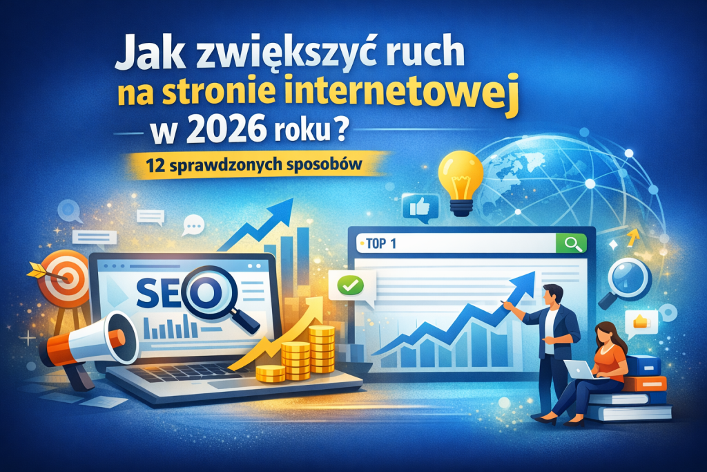 Jak zwiększyć ruch na stronie internetowej w 2026 roku – analiza SEO, wzrost widoczności i strategia marketingowa