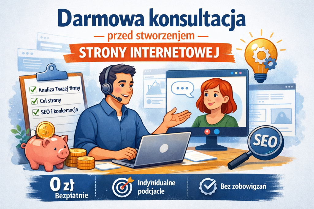 Darmowa konsultacja przed stworzeniem strony internetowej – rozmowa online o projekcie strony www