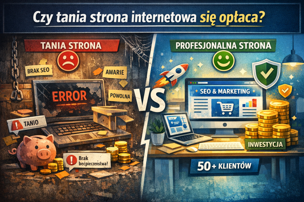 tania strona internetowa vs profesjonalna strona internetowa – czy tania strona się opłaca