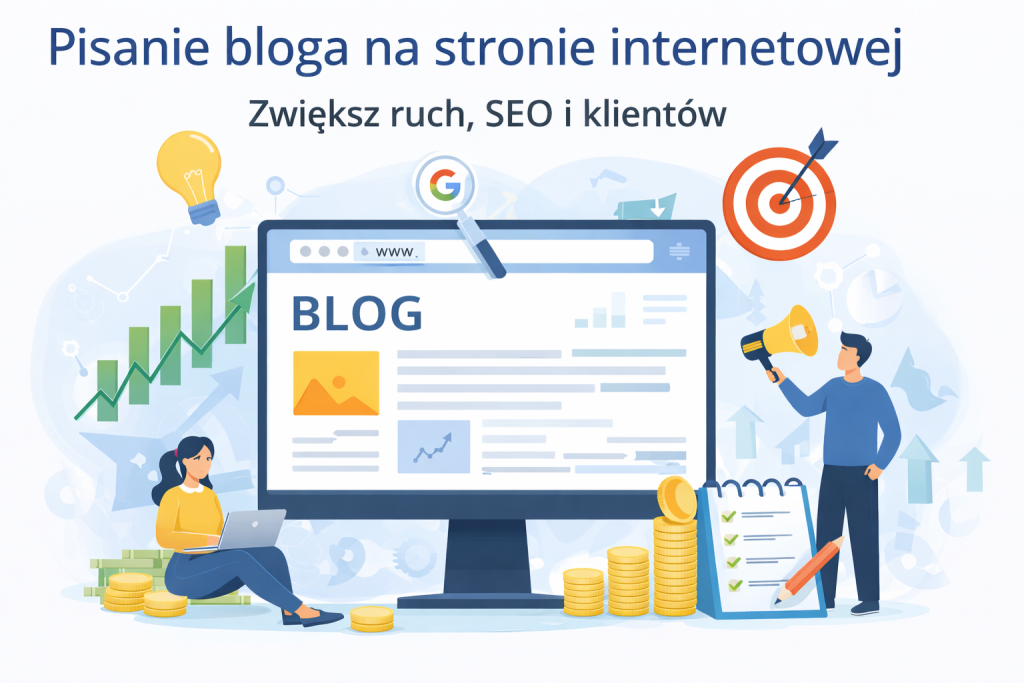 pisanie bloga na stronie internetowej SEO wzrost ruchu i klientów